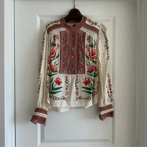 Farm Rio Off-White Ainika Delicate Blouse - Picture 4 of 9